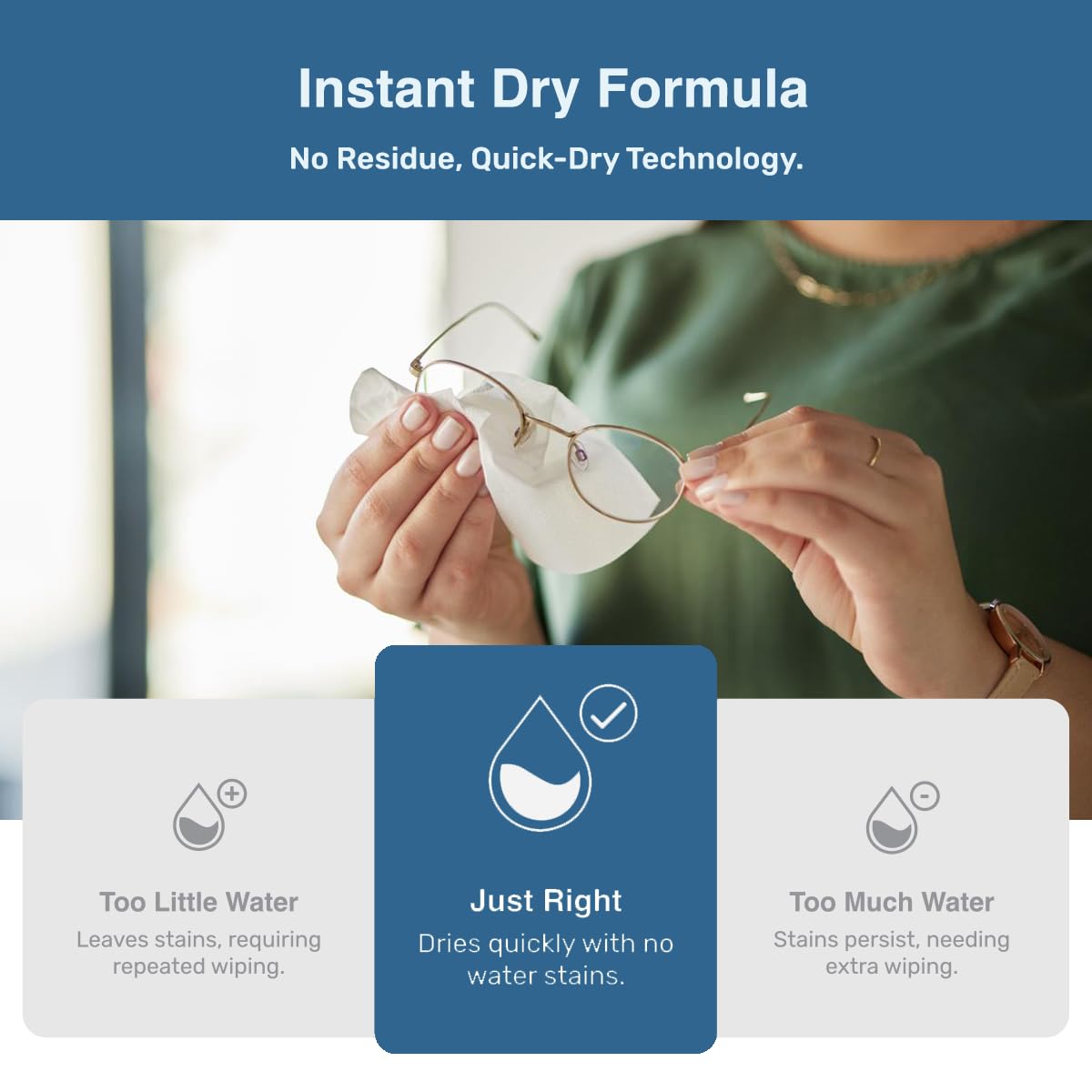 Product display showing all wipes and packaging