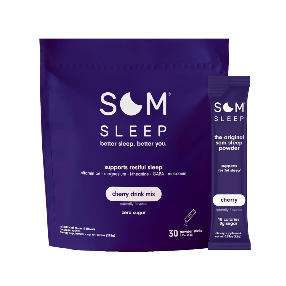 Som Sleep Cherry Powder 30-pack box – front view