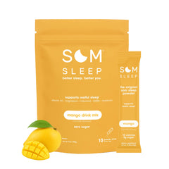Front view of Som Sleep Mango Sleep Aid Powder 10-pack