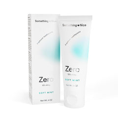 Something Nice Zero Toothpaste packaging and tube on white background