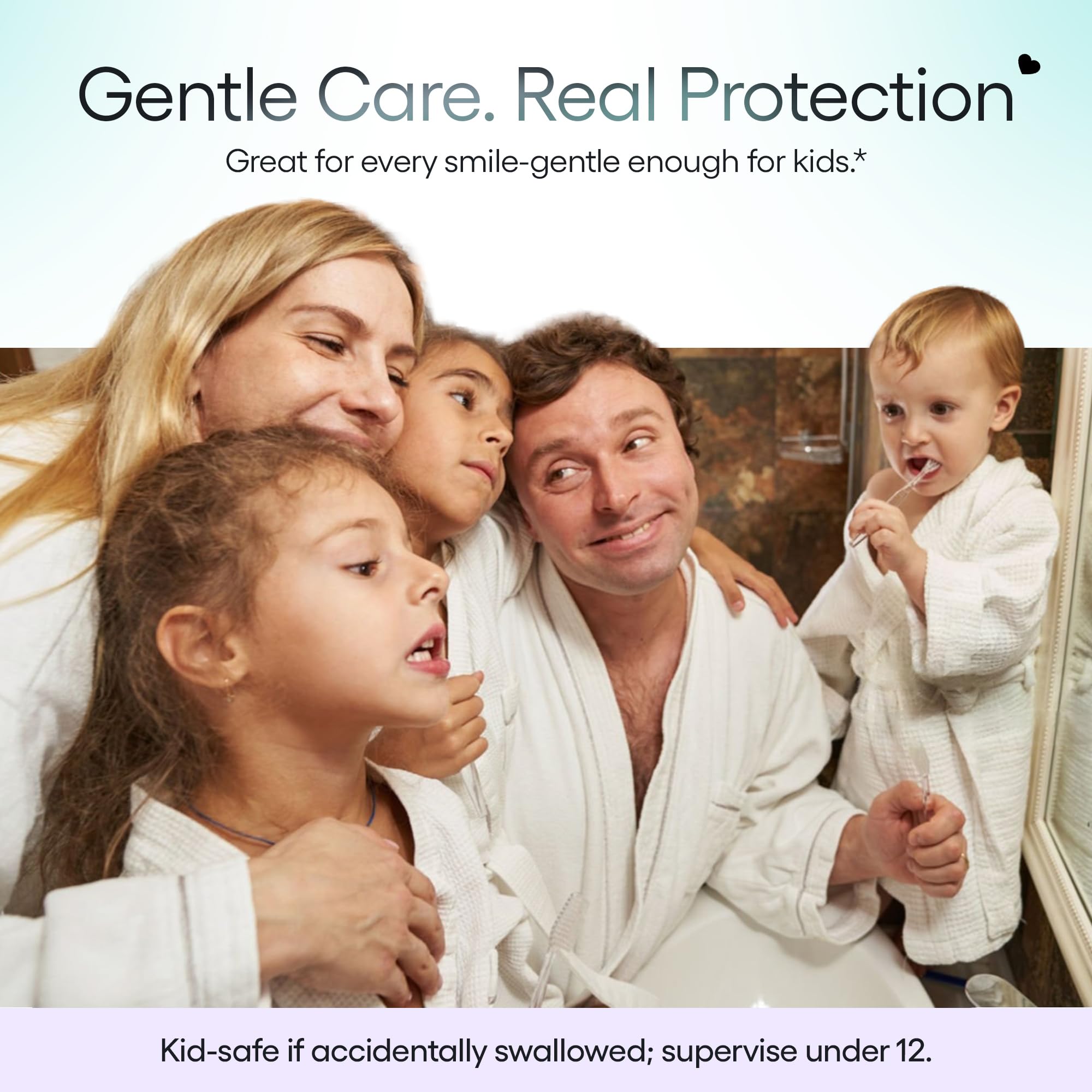 USA-made fluoride-free toothpaste with recyclable packaging icons