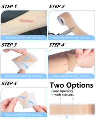 Somlzu silicone scar sheets transparent design nearly invisible on skin