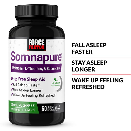 Close-up of Somnapure Softgels showing smooth, quick-dissolve texture