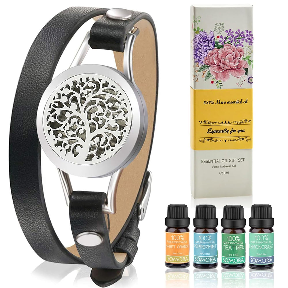 SOMORA aromatherapy diffuser bracelet in black