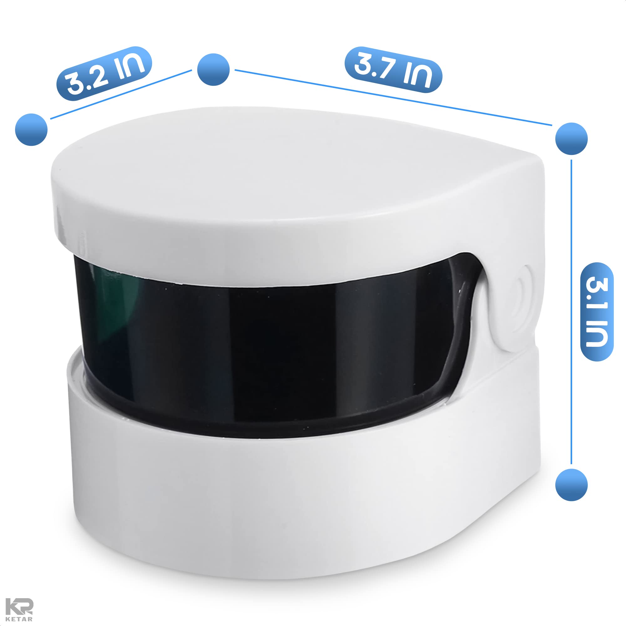 Top view of the compact Sonic Cordless Denture Cleaner
