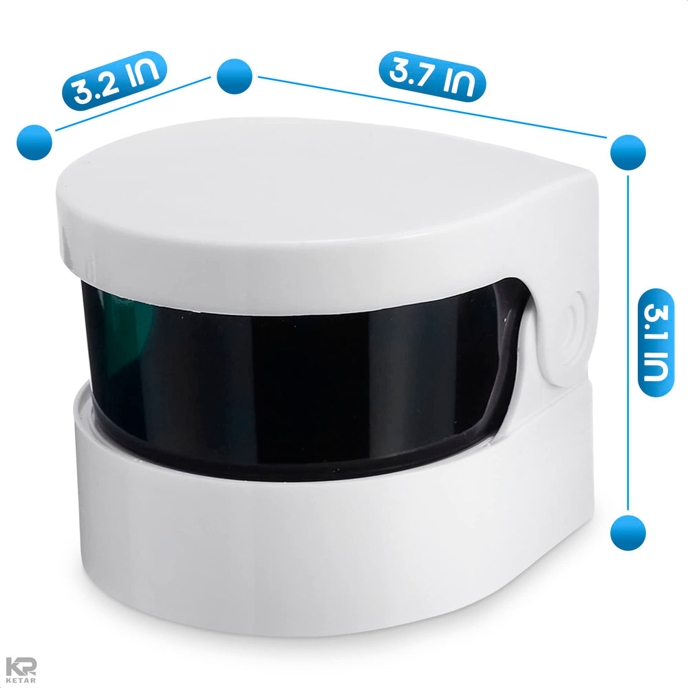 Top view of the compact Sonic Cordless Denture Cleaner