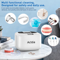 Sonic dental cleaning machine with LED cleaning ring