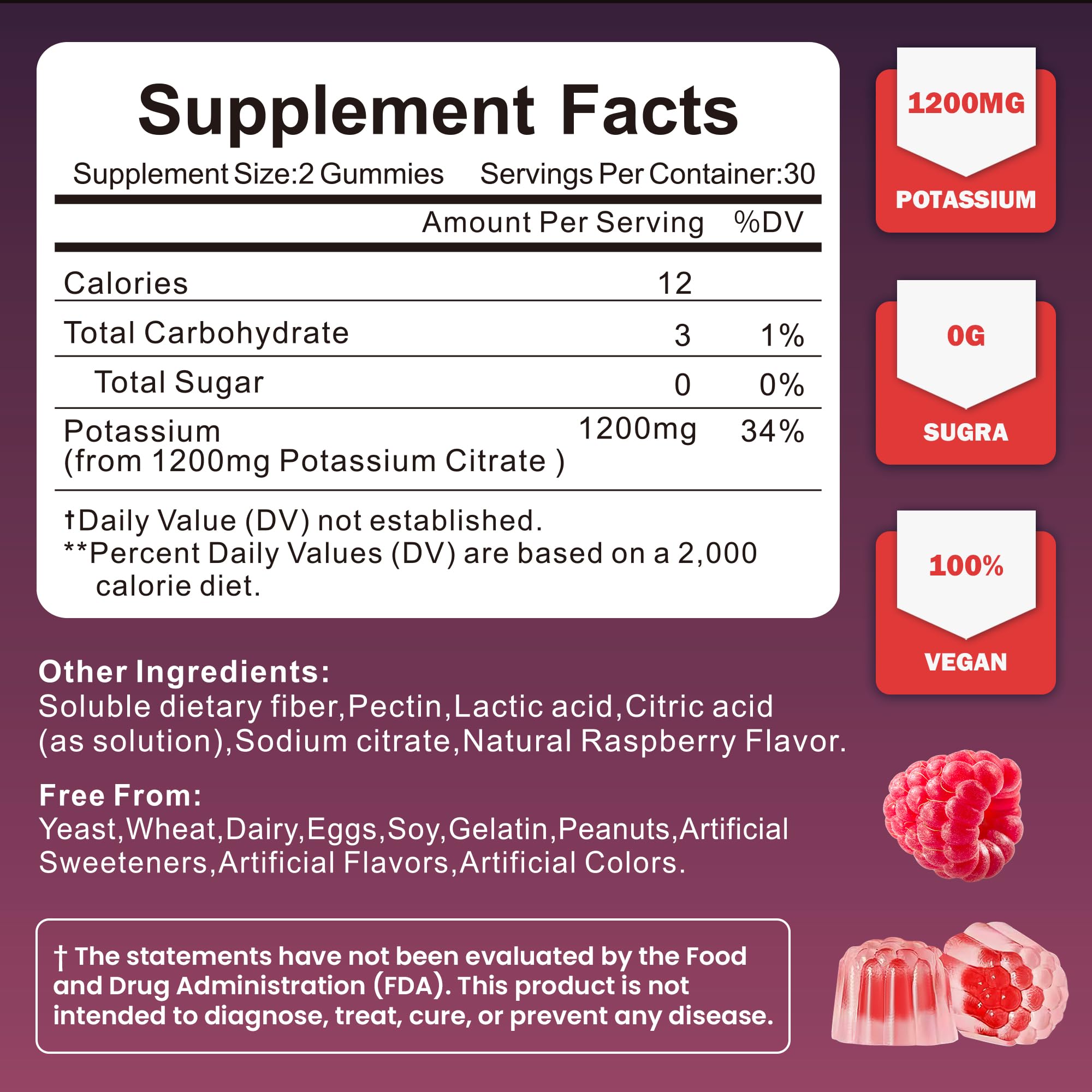 Close-up of raspberry-flavored gummies
