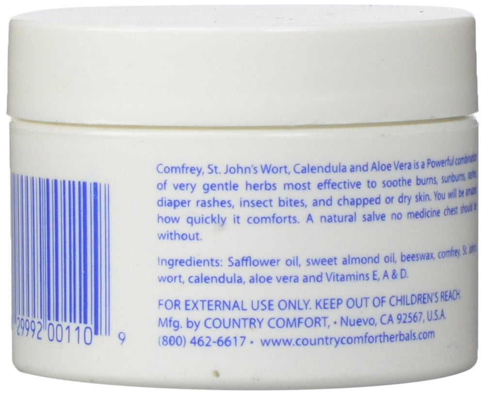 Salve soothing burns, sunburns, rashes and dry skin