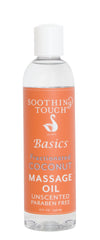 Soothing Touch Basics Fractionated Coconut Massage Oil Unscented 8 oz bottle