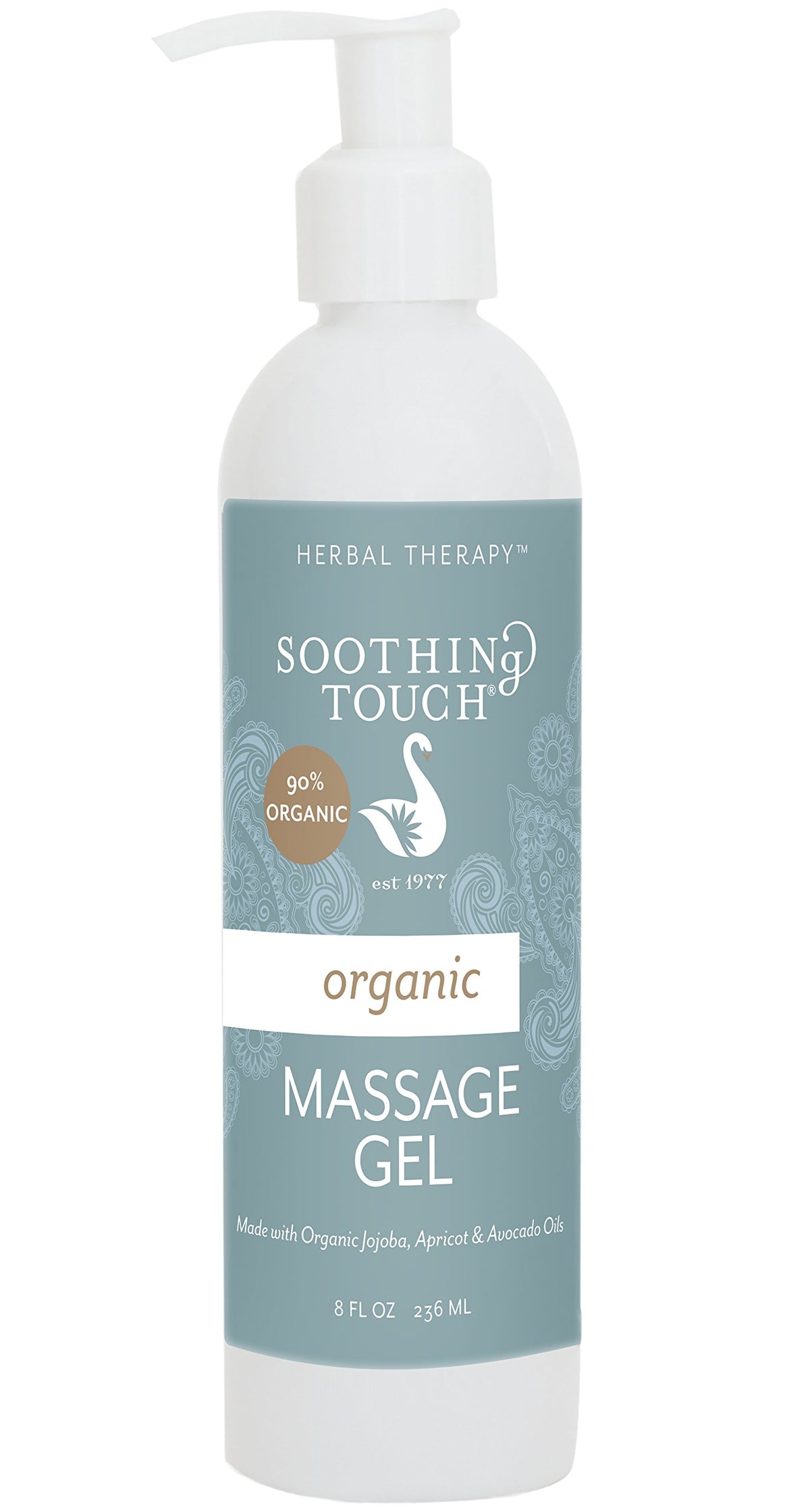 Soothing Touch Organic Unscented Massage Gel bottle, 8 oz