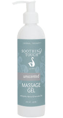 Soothing Touch Unscented Massage Gel 8 oz bottle with long-lasting glide