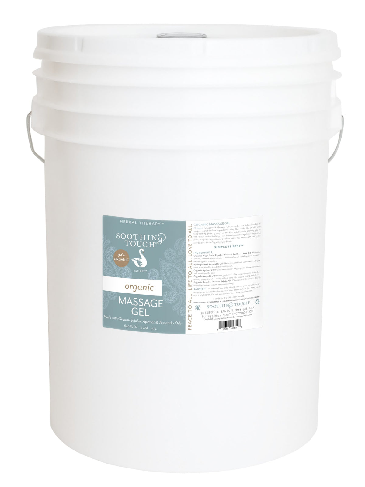 Soothing Touch Organic Massage Gel Unscented 640 Ounce bottle