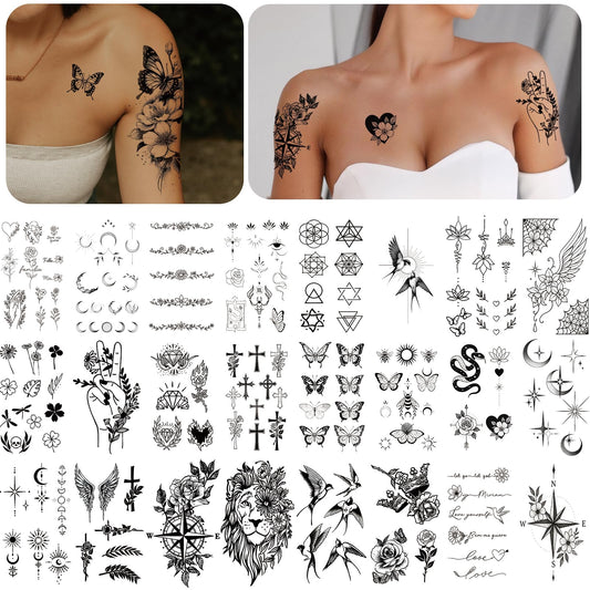 SOOVSY flower tattoos set of 75 small sheets for quick, painless fashion updates