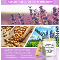 Sopuatsre candle label Naughty featuring playful romance wording
