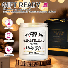 Sopuatsre gift box closeup with lavender sage candle ready to give