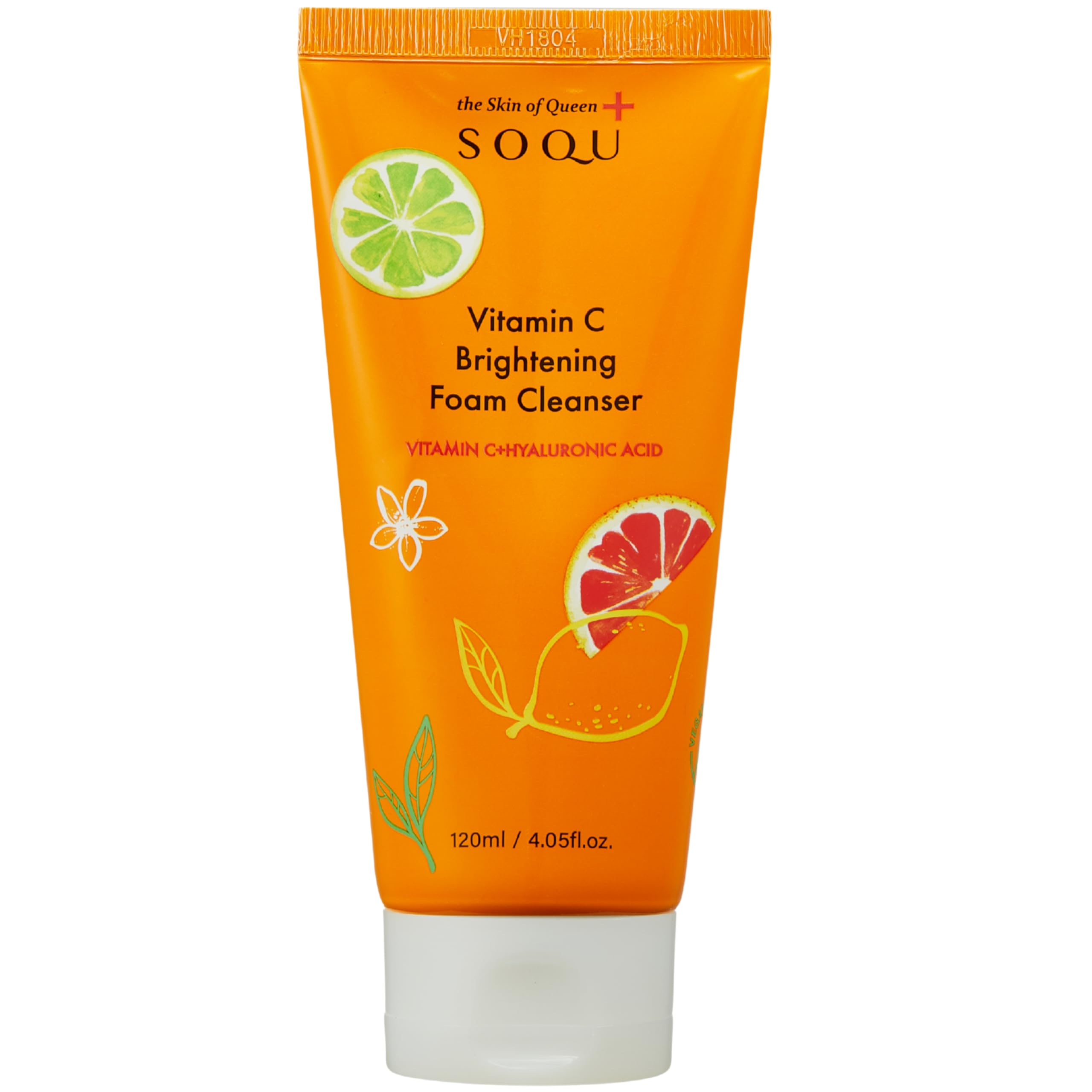 SOQU Vitamin C Brightening Foam Cleanser bottle shown for radiant skin