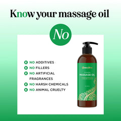 Sore muscles relief with multipurpose massage oil