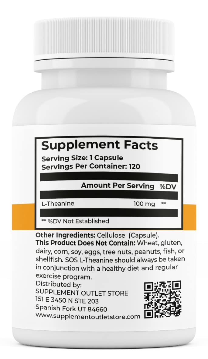 Graphic illustrating focus and clarity benefits of SOS L-Theanine