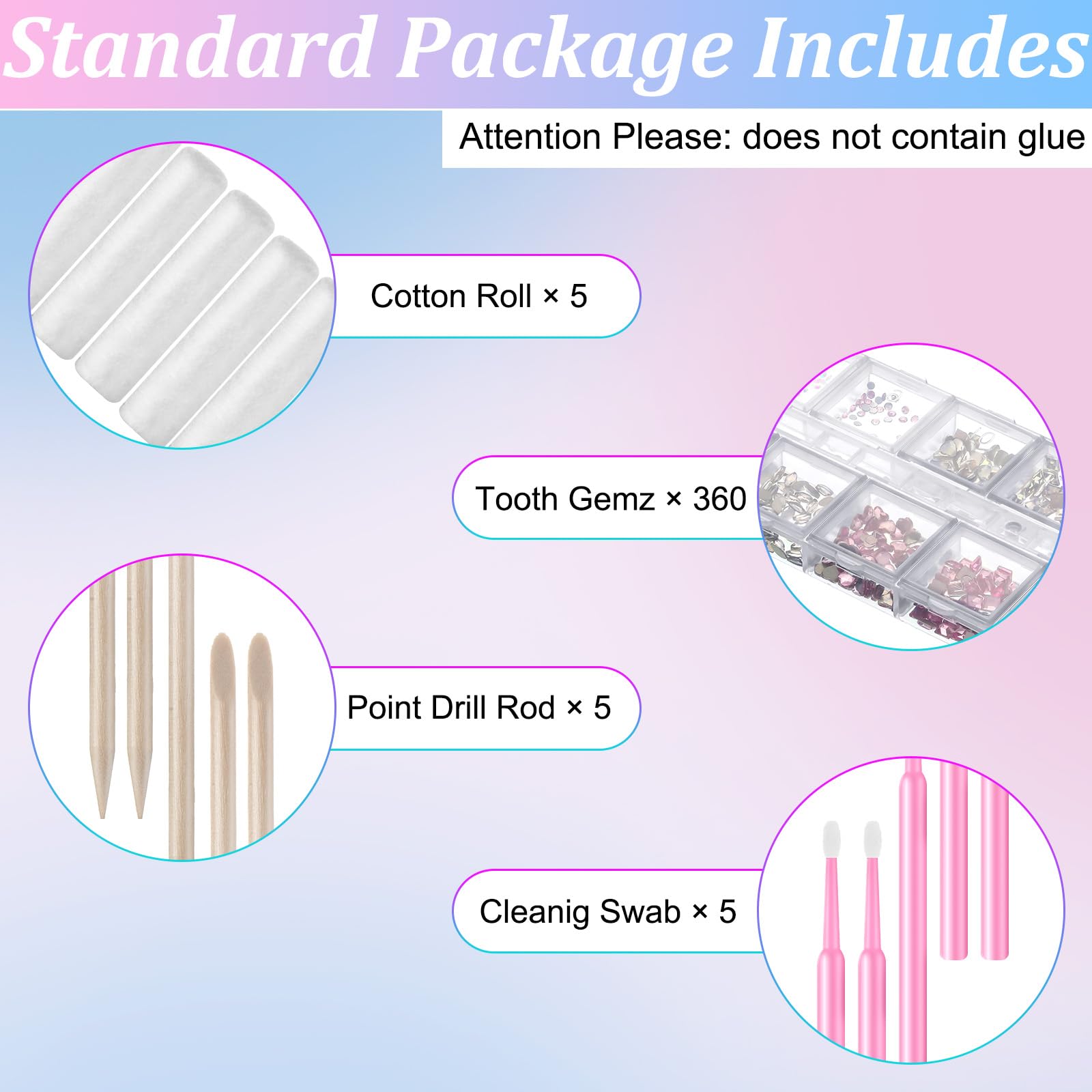 Sosation 377-piece tooth gem kit for parties and birthdays