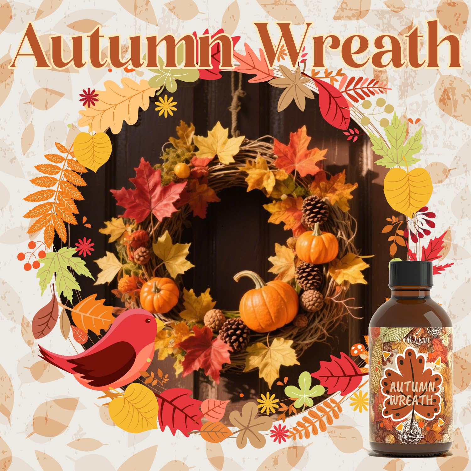 Diffuser with Autumn Wreath fragrance in a cozy home