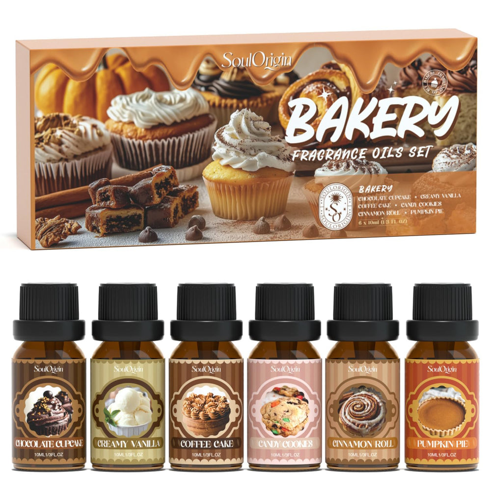 Soulorigin Bakery Essential Oils Set packaging and bottles