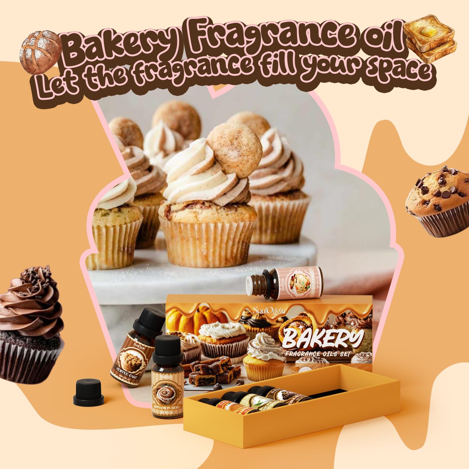 Coffee Cake fragrance oil bottle from Soulorigin Bakery Set