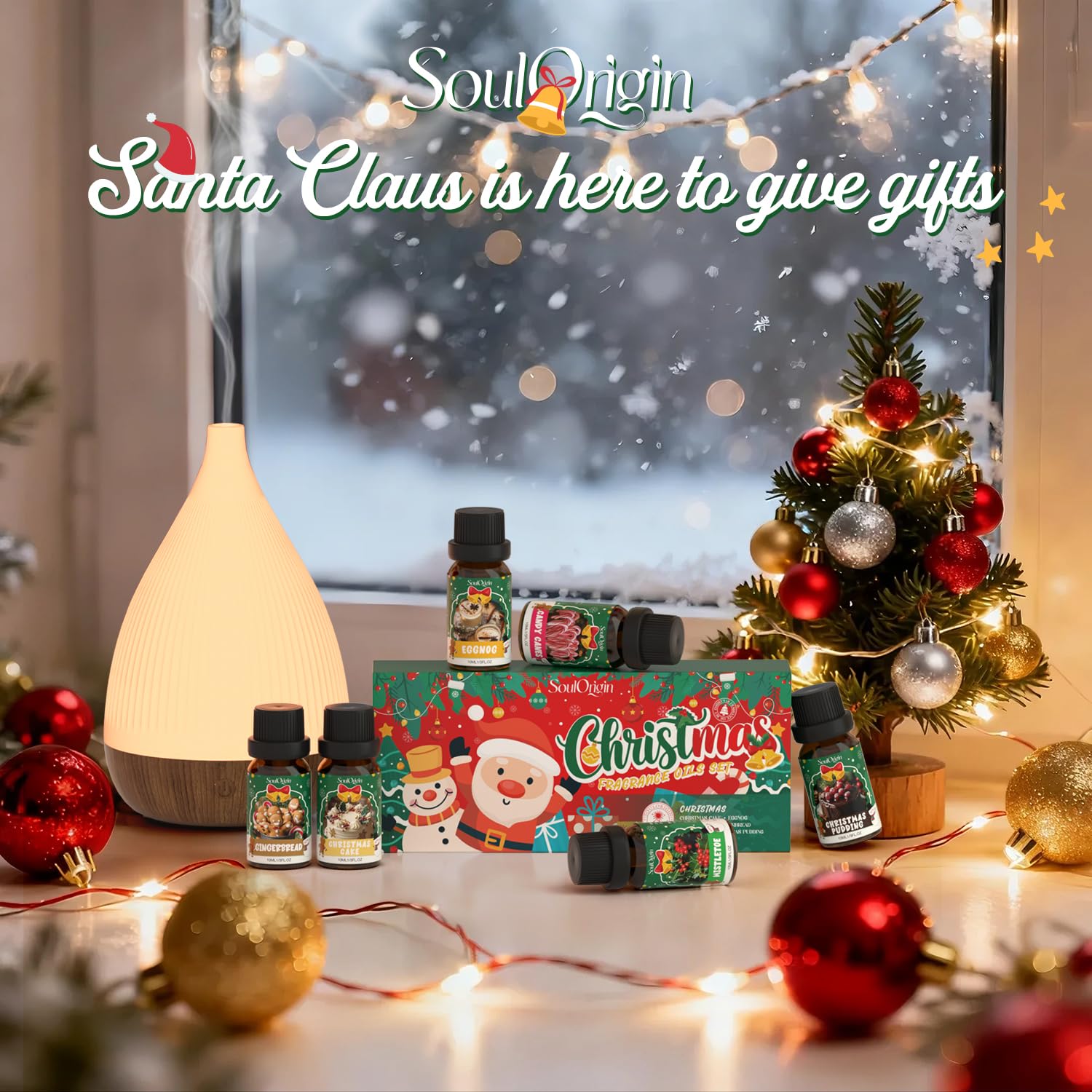 Mistletoe and Christmas Pudding fragrance oil bottle