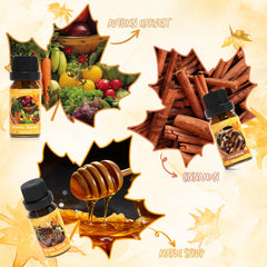 SoulOrigin oils in a diffuser on a living room table creating cozy autumn atmosphere benefit
