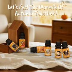 Premium quality essential oil bottles in Cozy Cabin set
