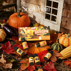 Gift-ready packaging of Soulorigin Fall Cozy Cabin fragrance oils set