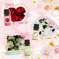 Rose scented essential oil bottle from Soulorigin Floral Oils Set
