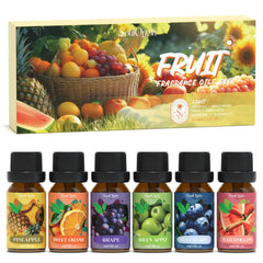 SoulOrigin front packaging showing six fruit oil bottles for easy selection and gifting