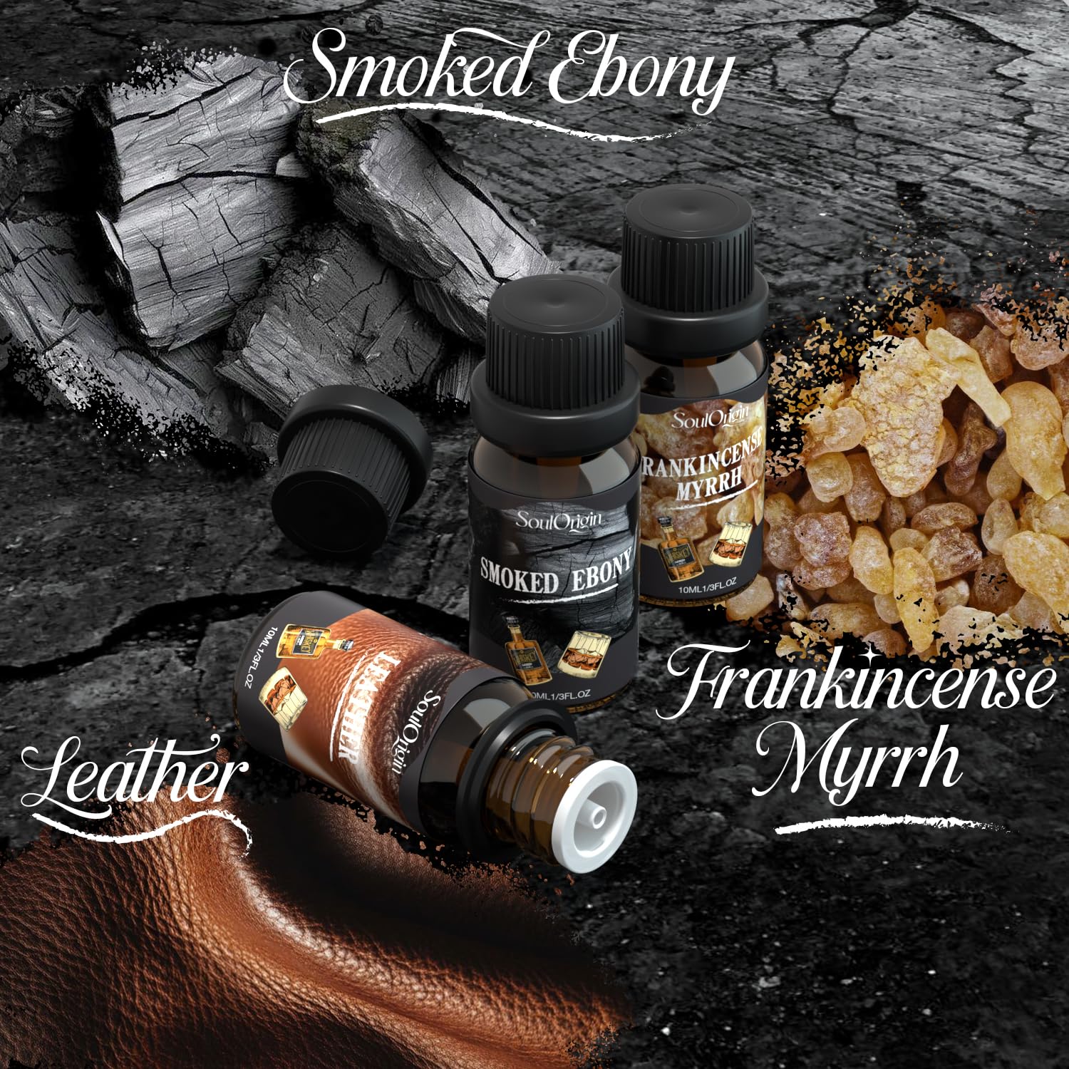 Cedar fragrance oil bottle from Soulorigin Gentleman set