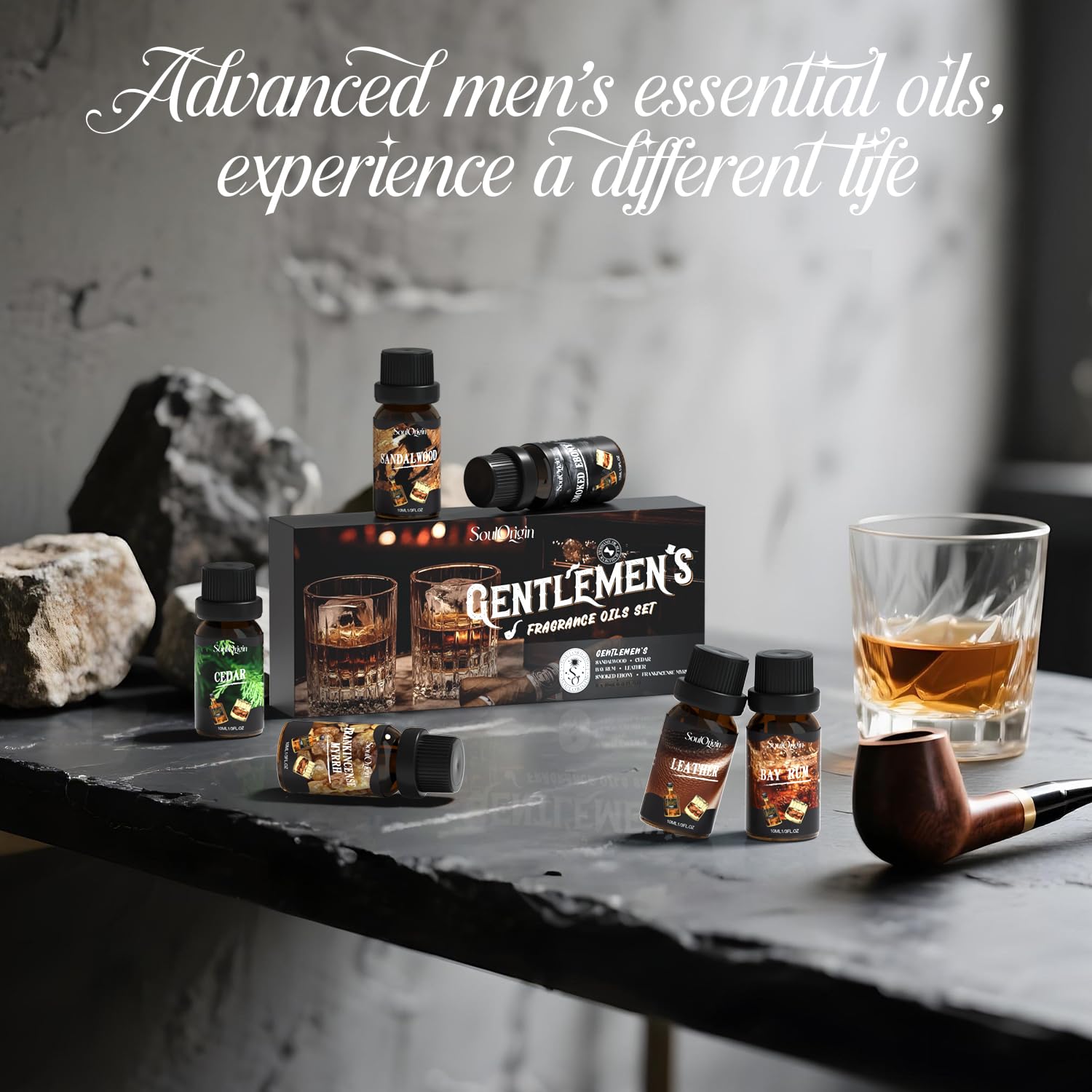 Rum fragrance oil bottle from Soulorigin Gentleman set