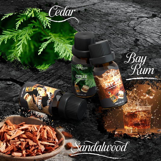Sandalwood fragrance oil bottle from Soulorigin Gentleman set