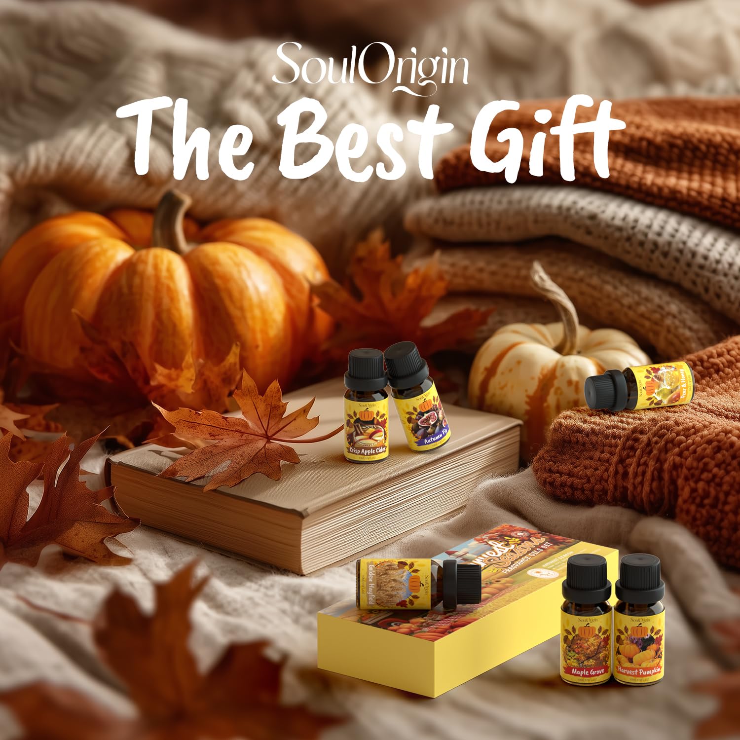 Harvest Oils Set with diffuser and autumn candles
