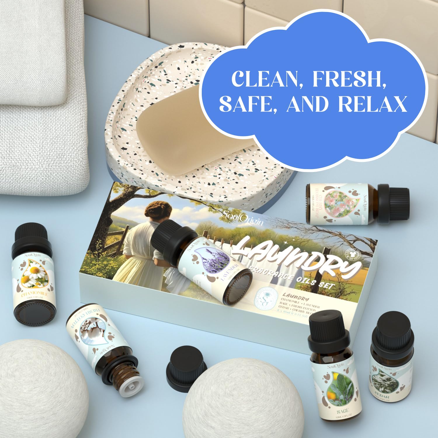 Versatile uses: sprays, soaps, shampoos and candles with laundry oils