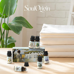 Gift-ready Soulorigin Laundry Fragrance Oils Set for aromatherapy and home care