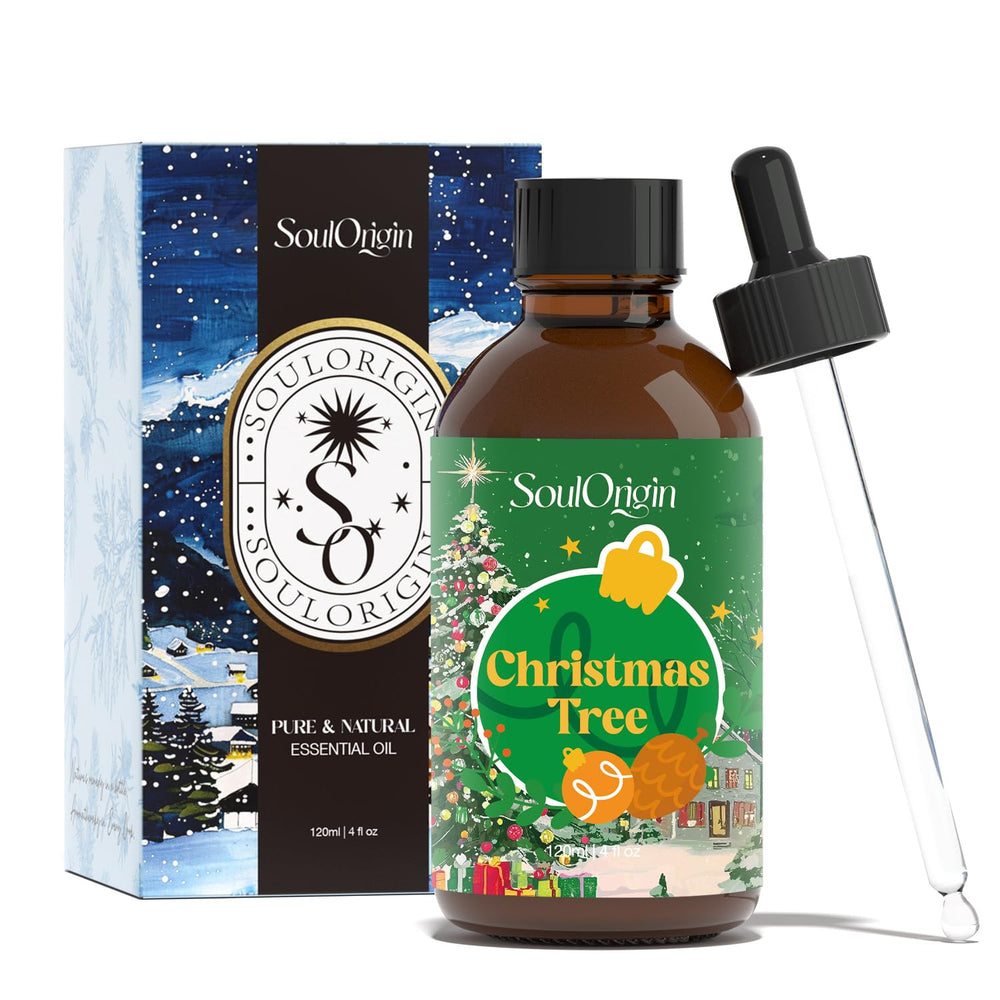 SoulOrigin Winter Christmas Tree Essential Oil 120ml bottle on white background