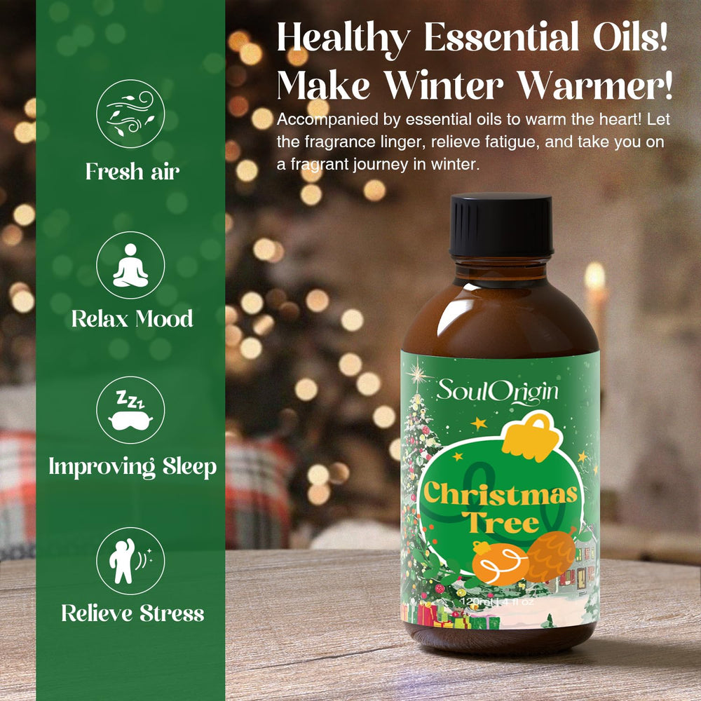 Gift-ready packaging of SoulOrigin Christmas tree essential oil