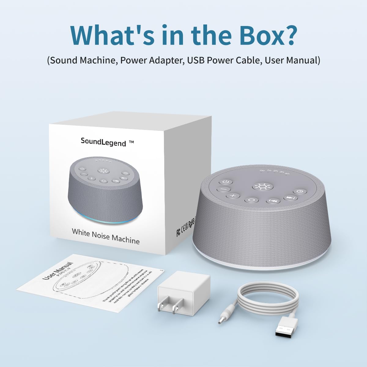 SoundLegend Sleep White Noise Machine portable design is ideal for travel.