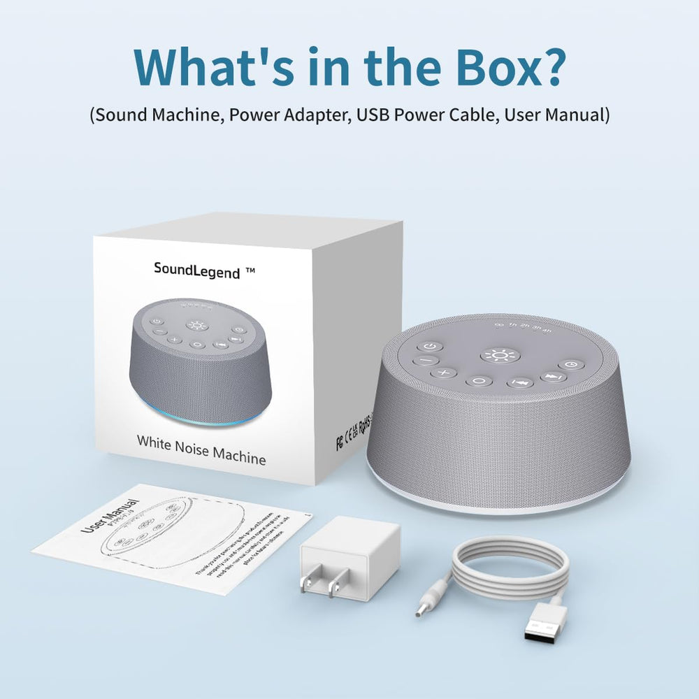 SoundLegend Sleep White Noise Machine portable design is ideal for travel.