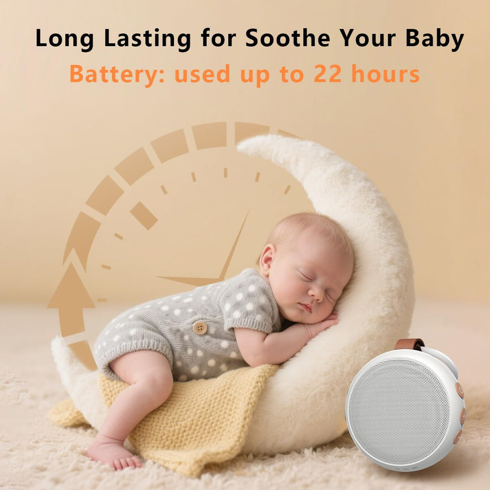 SoundMe portable sound machine features four timers for flexible playback.