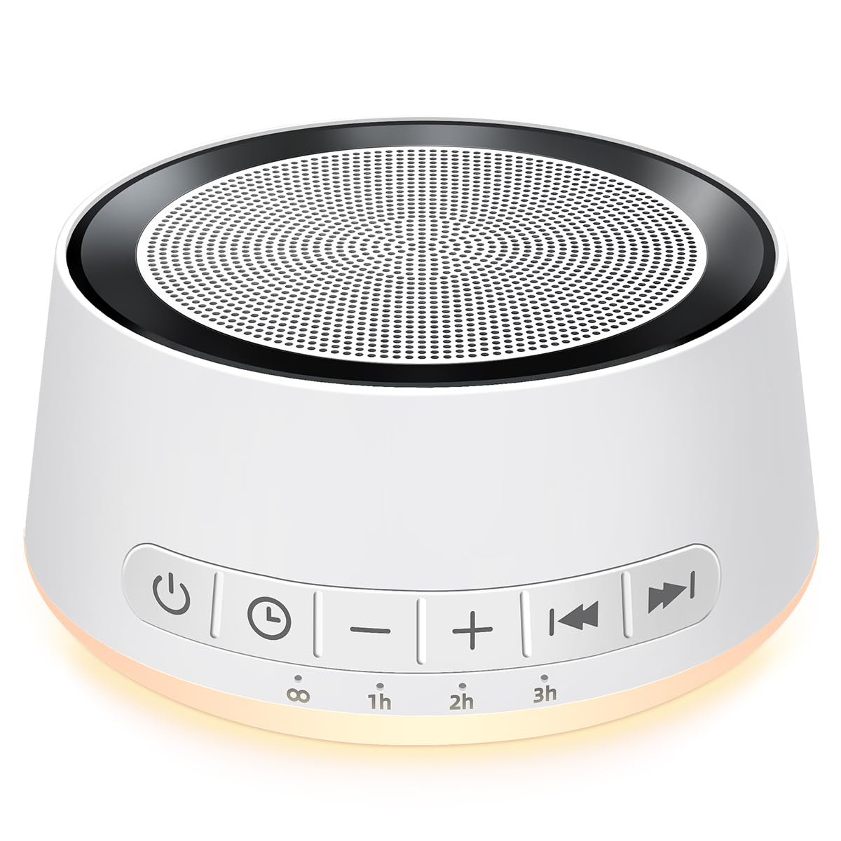 SoundMe sound machine front view showing compact bedside-friendly design for easy use