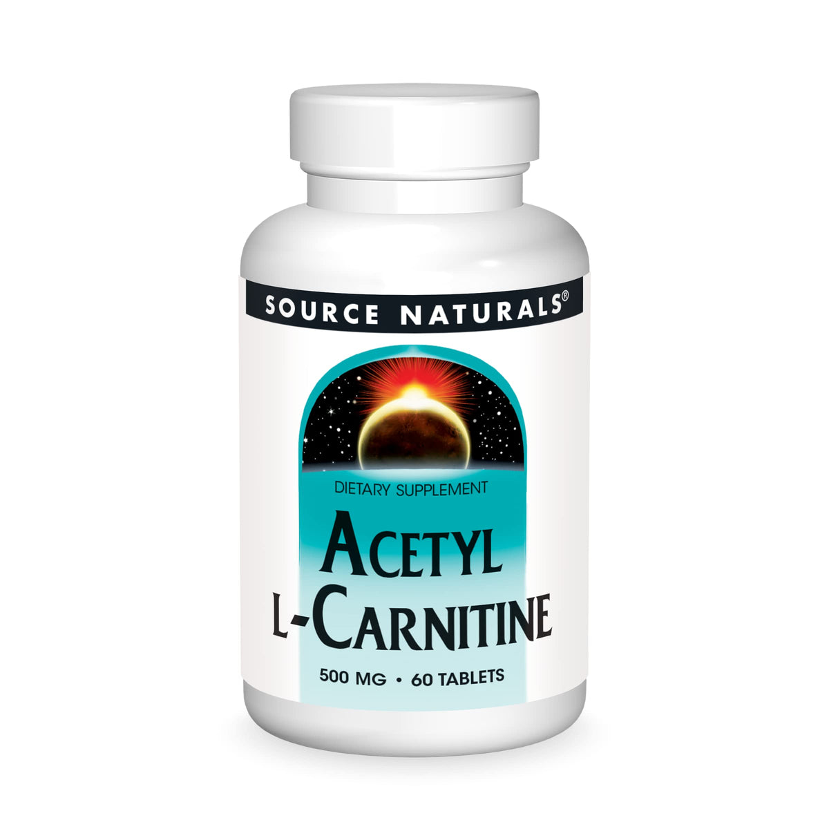 Source Naturals Acetyl L-Carnitine 500mg bottle with 60 tablets