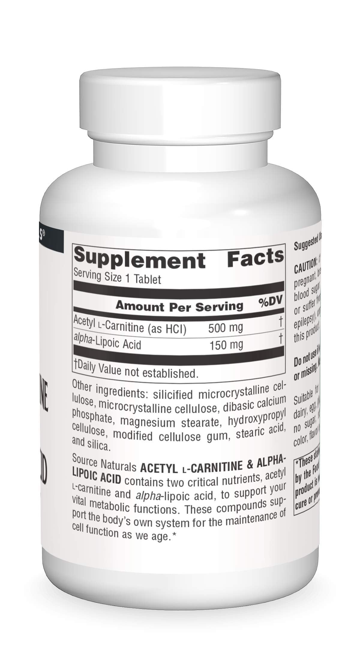 Source Naturals package highlights two-ingredient antioxidant metabolism blend.