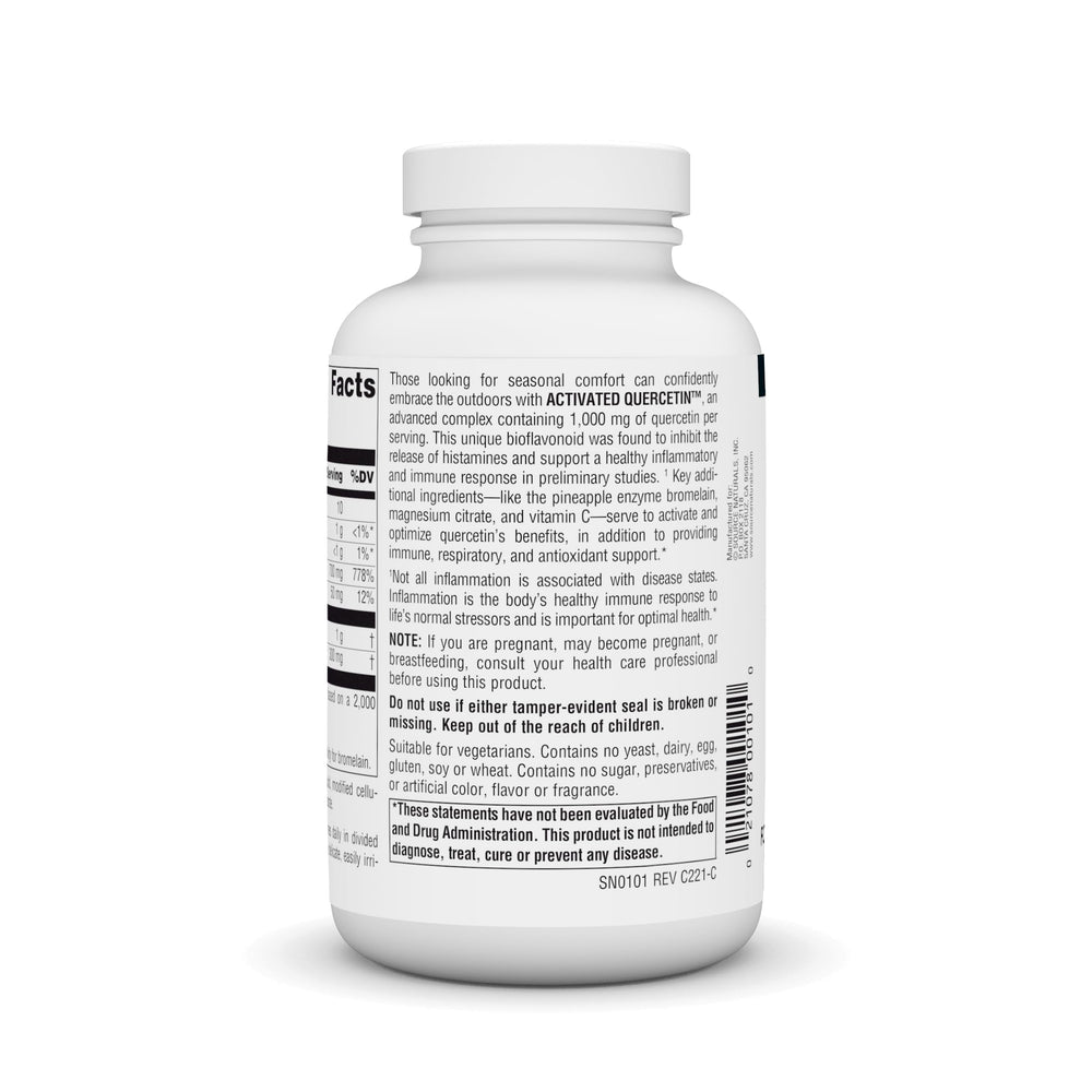 Diagram of quercetin bioflavonoid complex ingredients