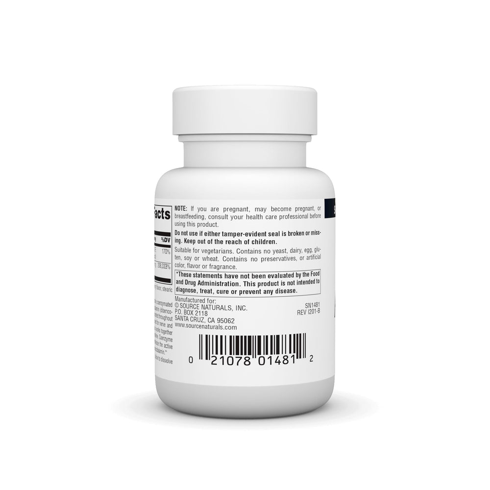 Ingredients and allergen information on label