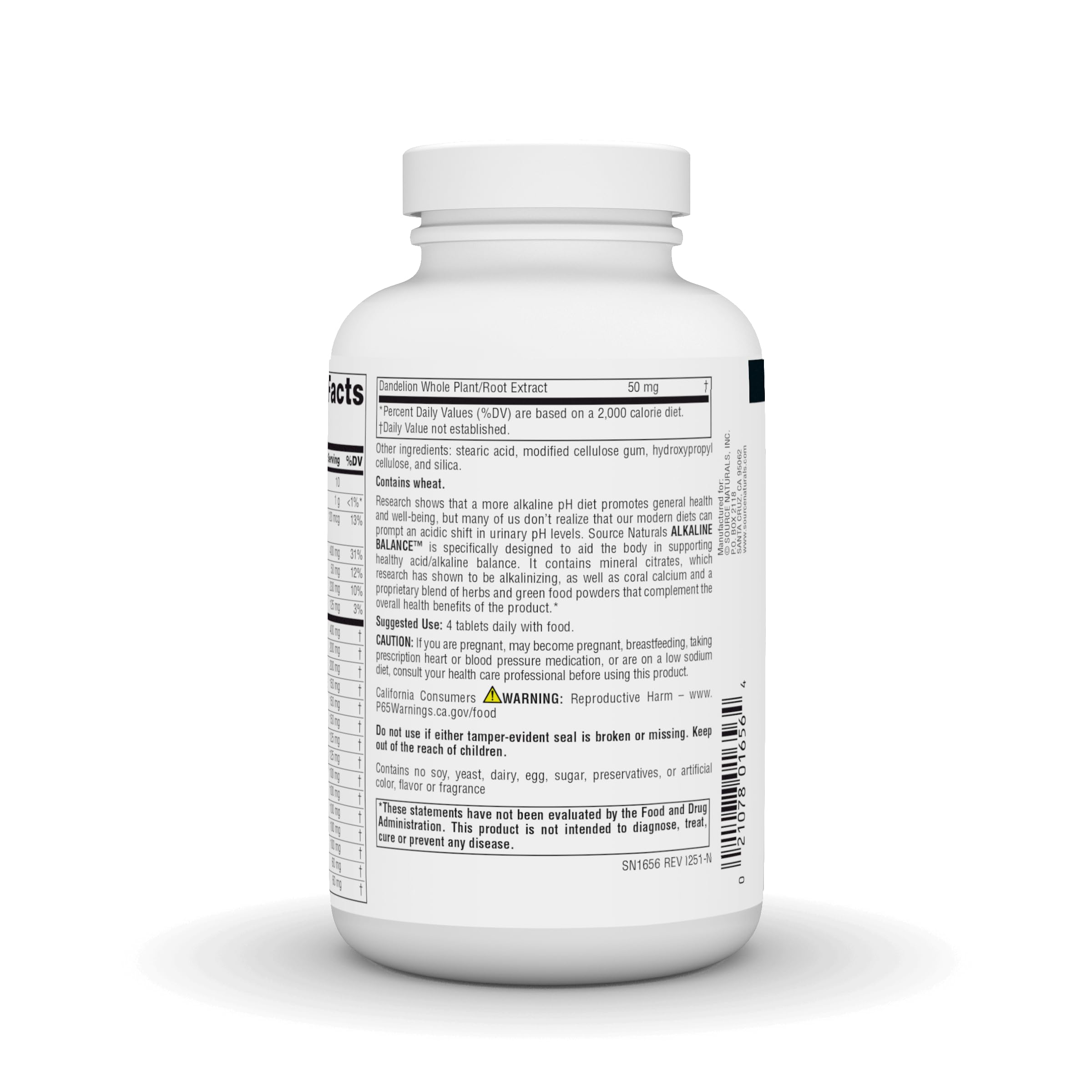 Mineral citrates and coral calcium ingredients in Alkaline Balance